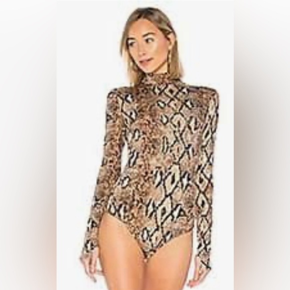 NWT I.AM.GIA Kenzie Bodysuit - Brown Snake - M - Picture 2 of 6